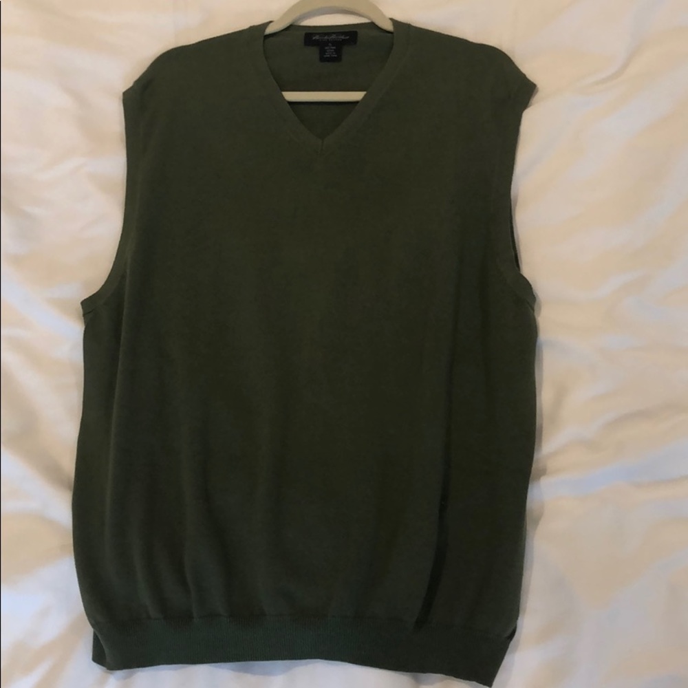 Olive Green Brooks Brothers V-Neck Sweater Vest